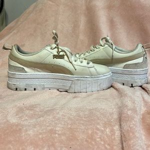Puma, tan, size 8.5, used